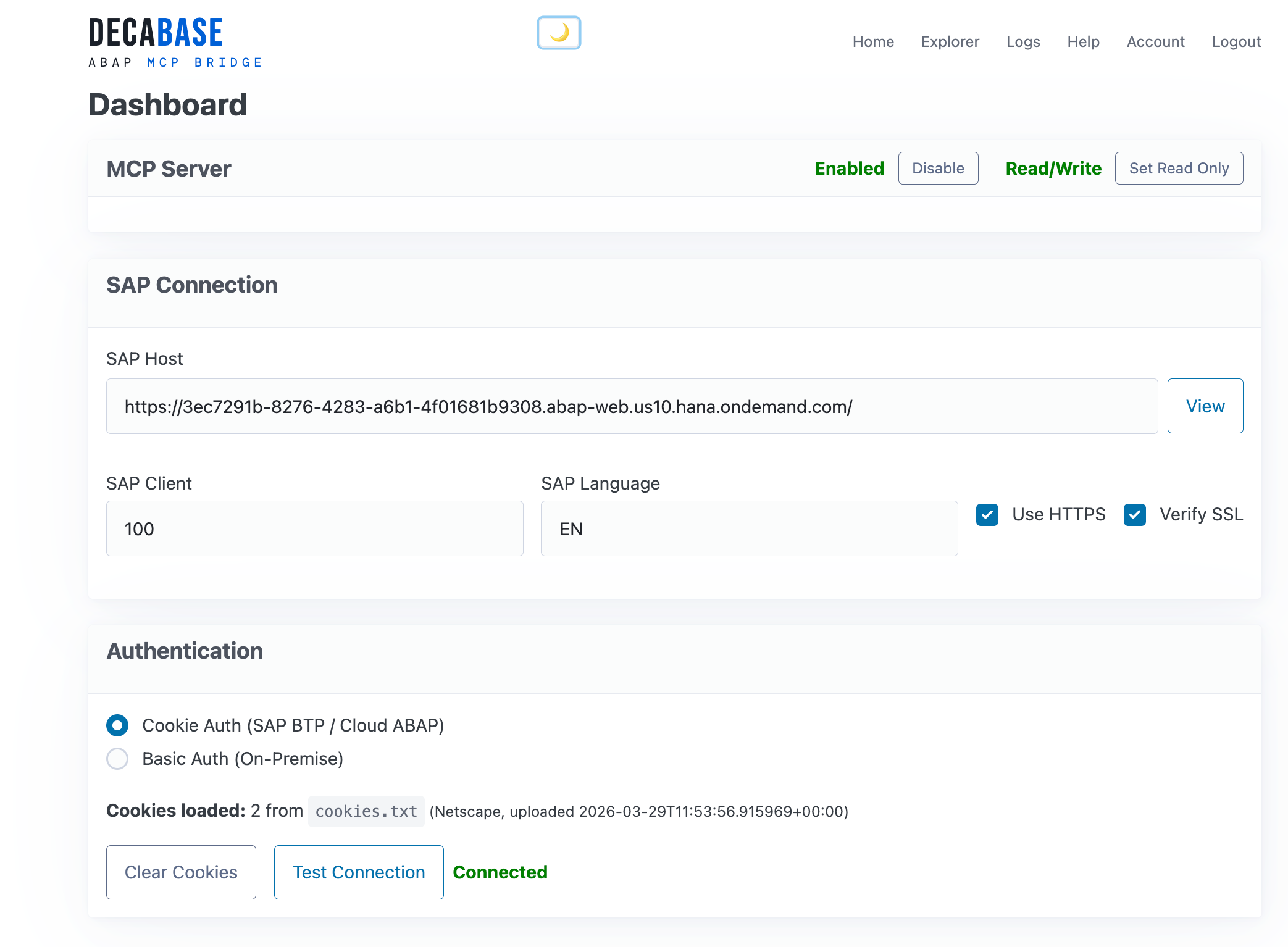 ABAP Cloud MCP Bridge without any local installs