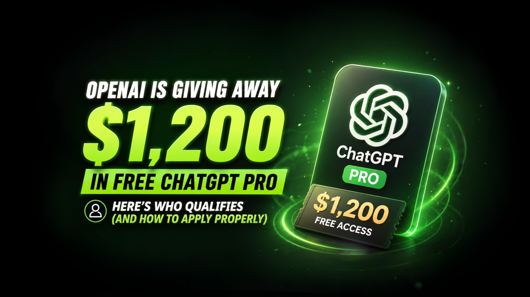 OpenAI Is Giving Away $1,200 in Free ChatGPT Pro.