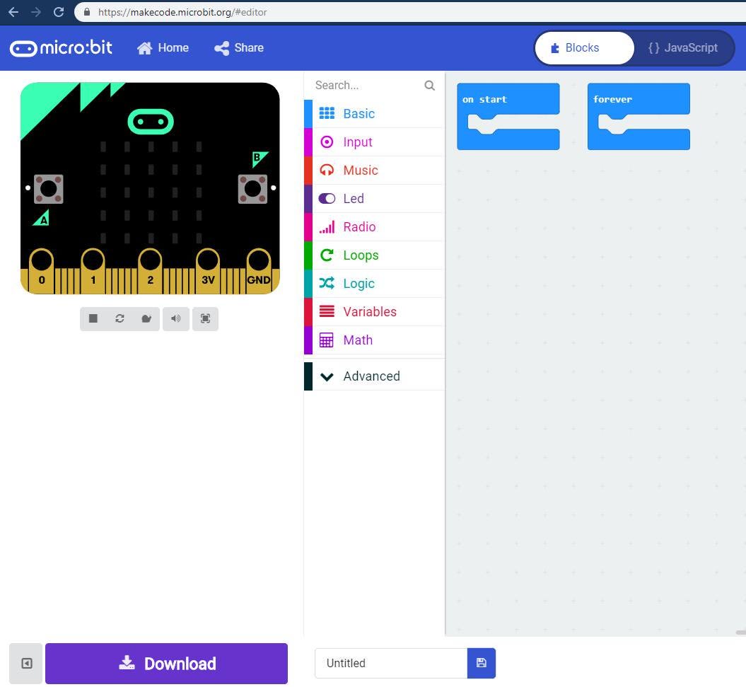 https://makecode.microbit.org/#editor