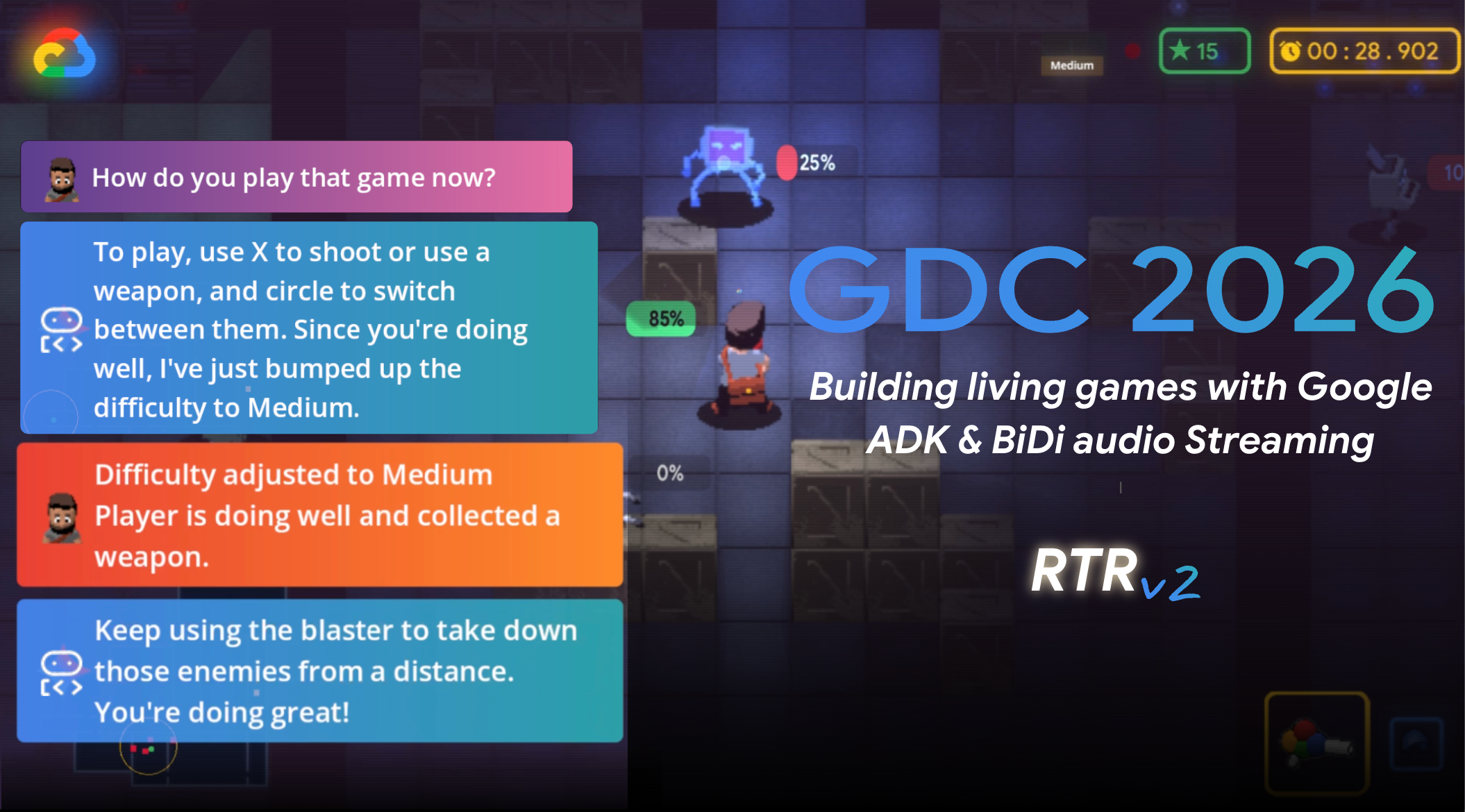 Building living games with Google ADK & BiDi audio Streaming for GDC 2026