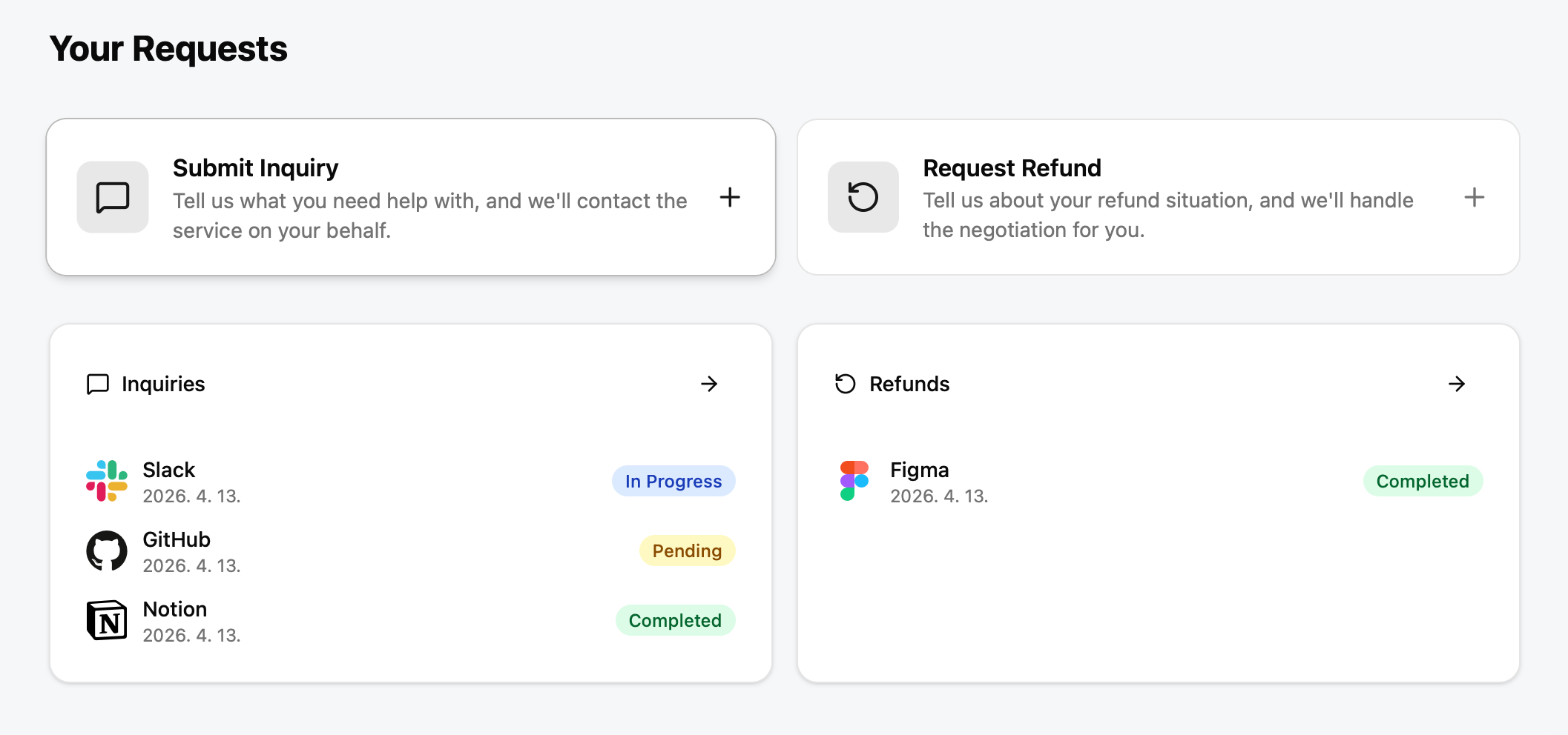 We’ve built an automated inquiry and refund system.
