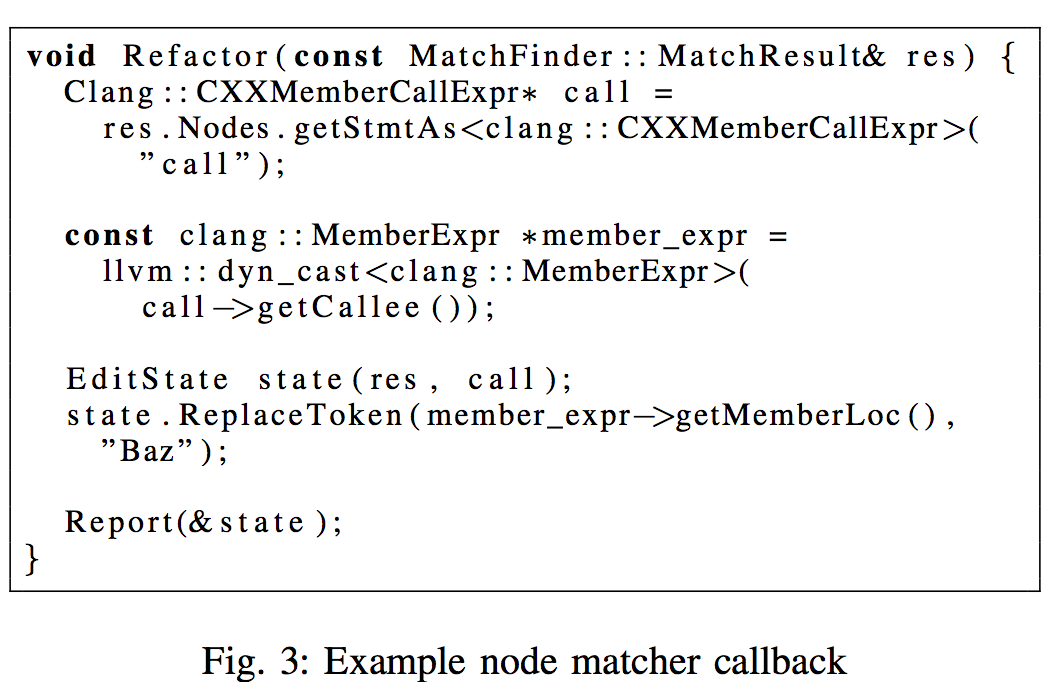 API example: replace matching text of the function name with the "Baz"
