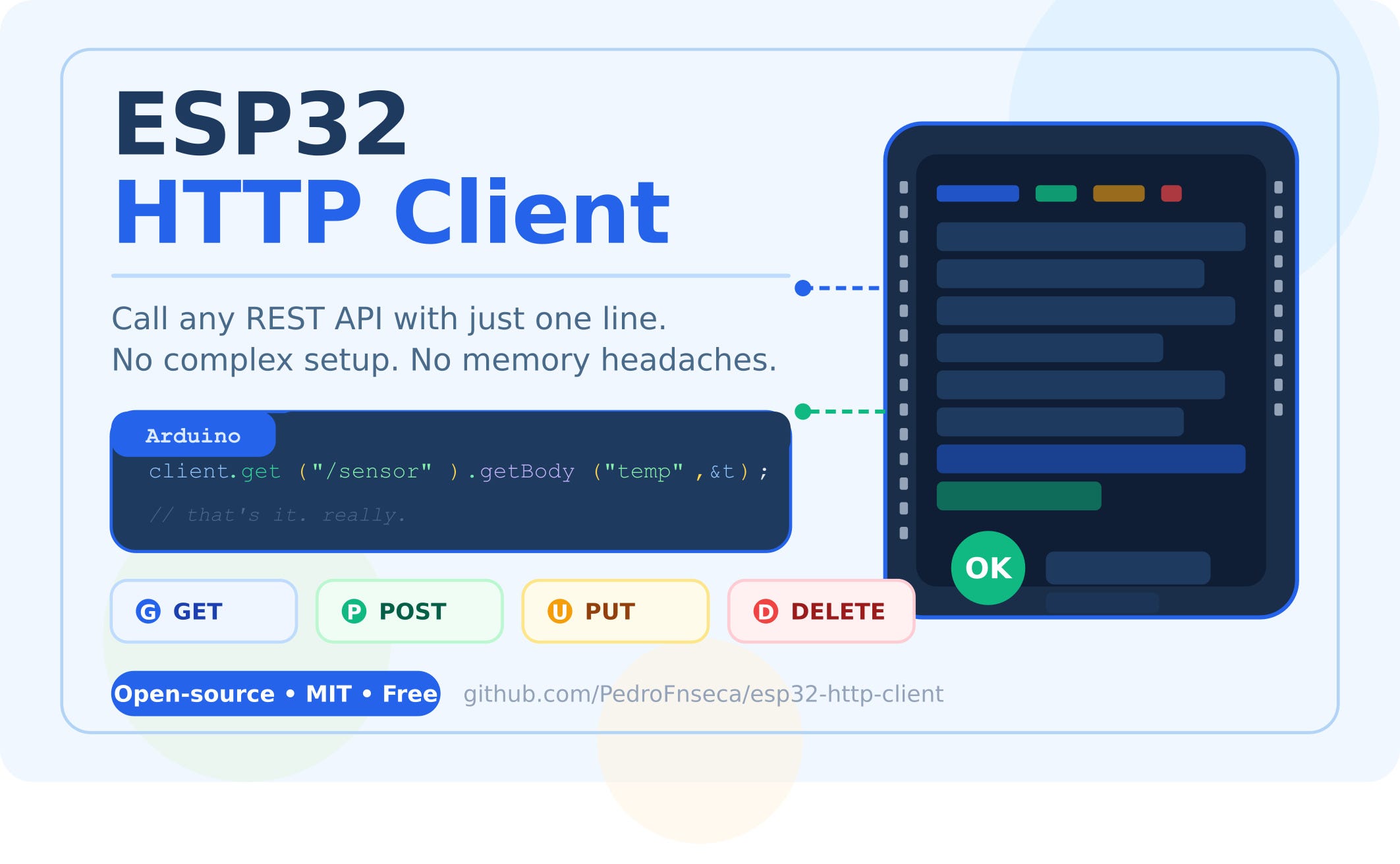 How to Call a REST API on ESP32 in One Line of Code, No JSON Parsing, No Memory Leaks!