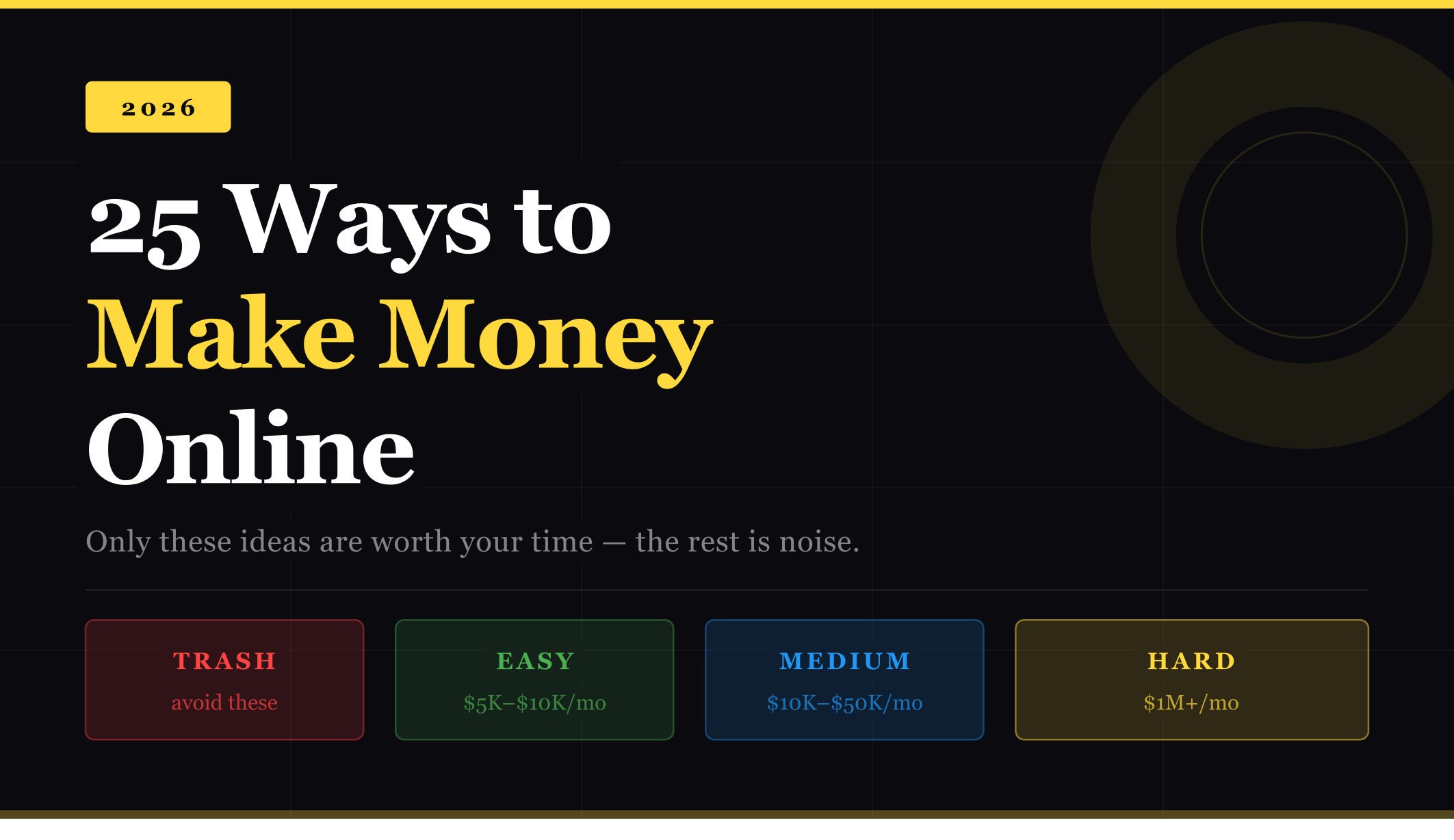 I Studied 25 Ways to Make Money Online in 2026. Only These Are Worth Your Time.