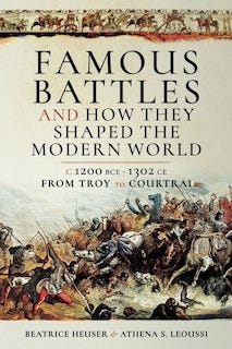 Book cover showing a historical painting with a depiction of a famous battle.