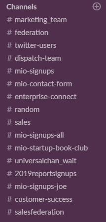 Channels in Slack