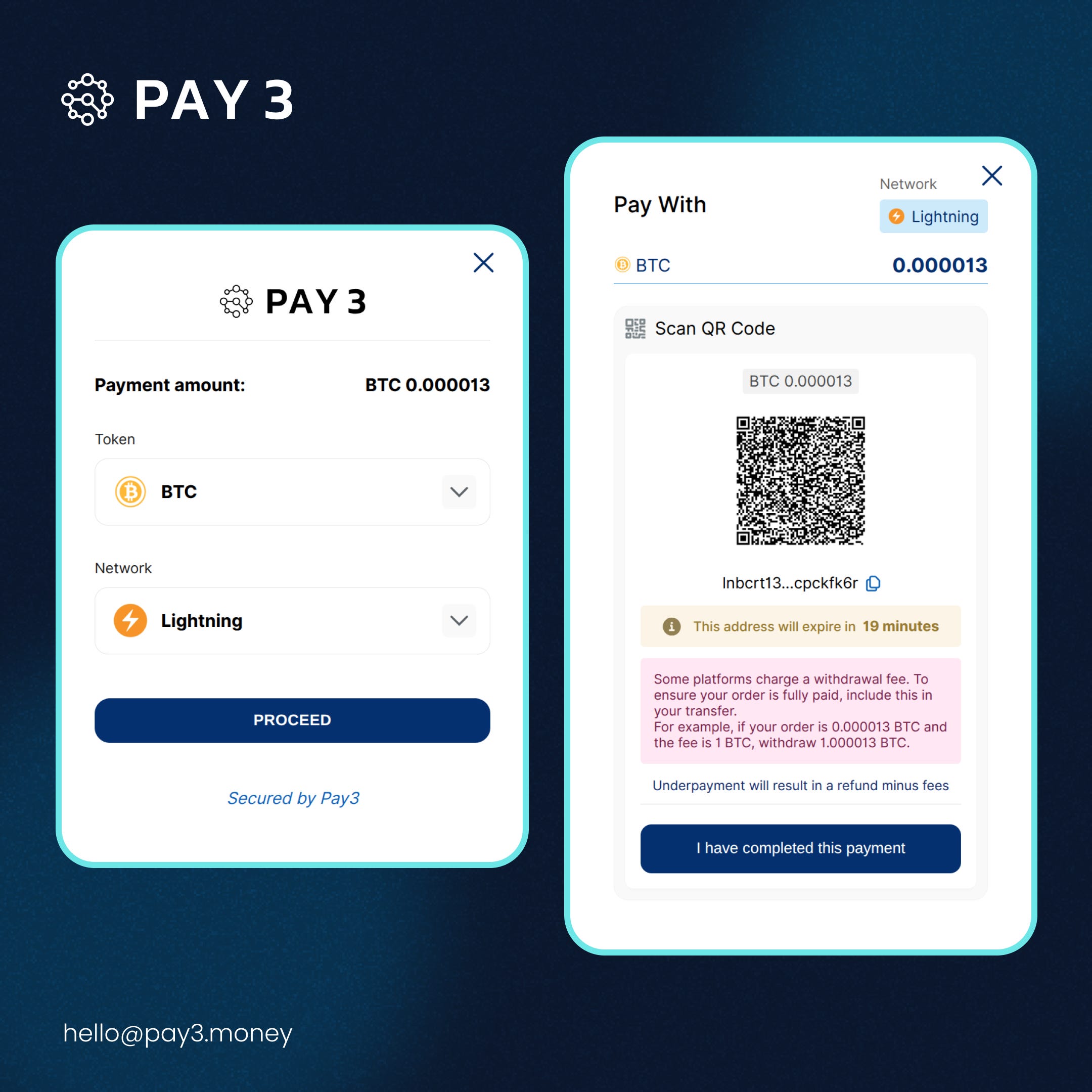 Pay3 Now Supports the Lightning Network