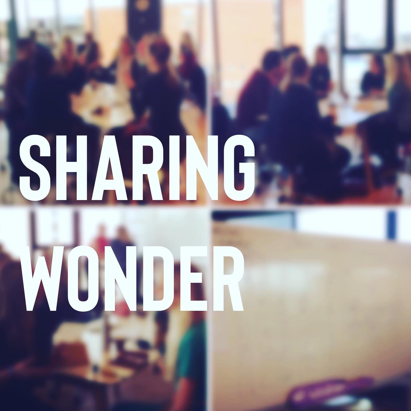 Sharing Wonder — blurred images of participants of workshop held in Aarhus on designing workshops