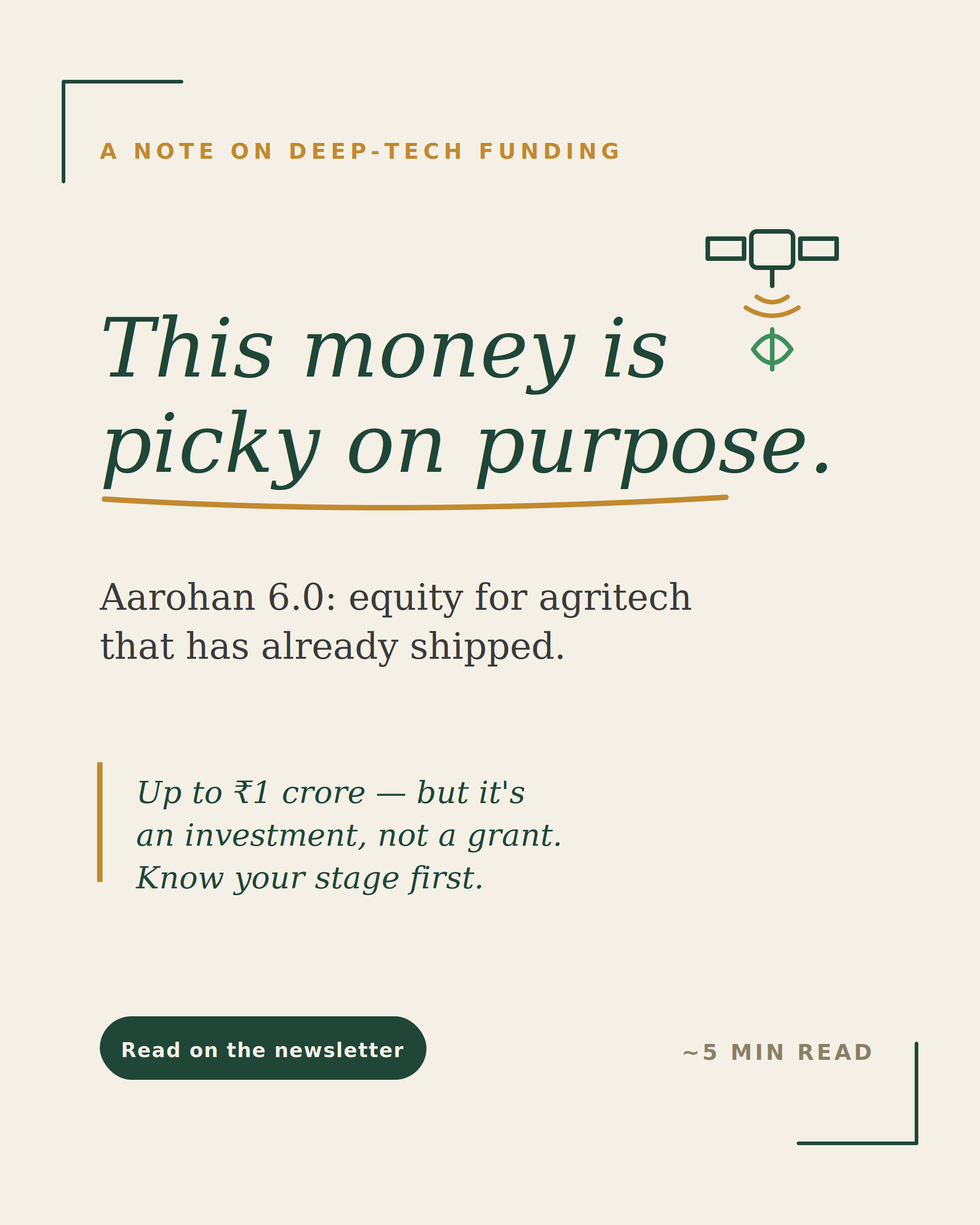 Aarohan 6.0 Isn’t a Grant — and That’s the Point for Agritech Founders
