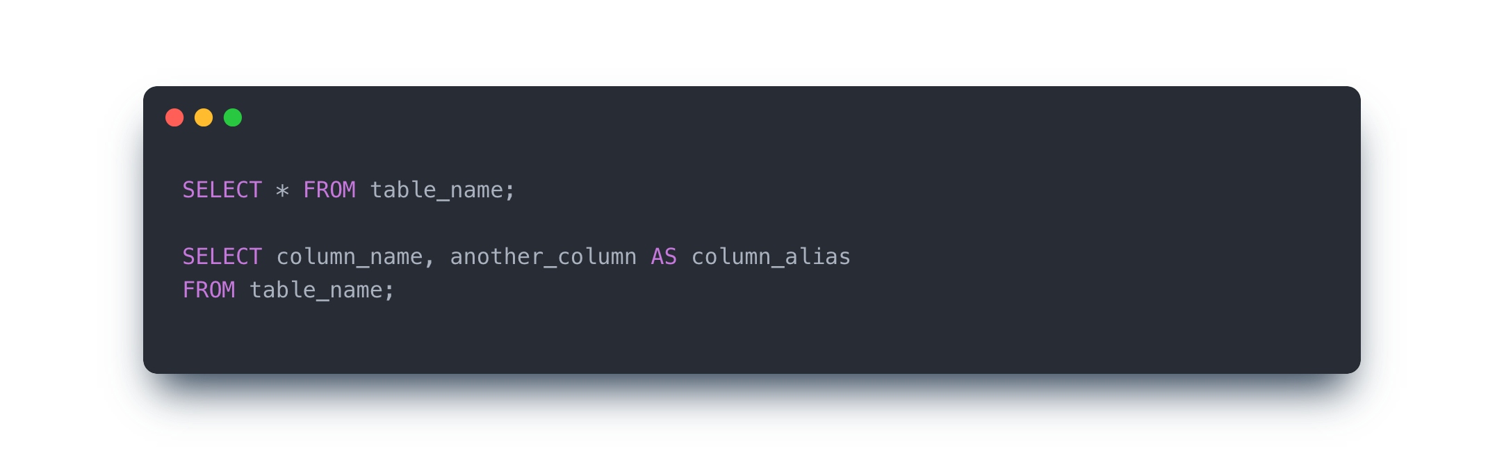 SQL Data Query Language