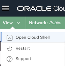 Opening up OCI Cloud Shell from inside OCI Code Editor