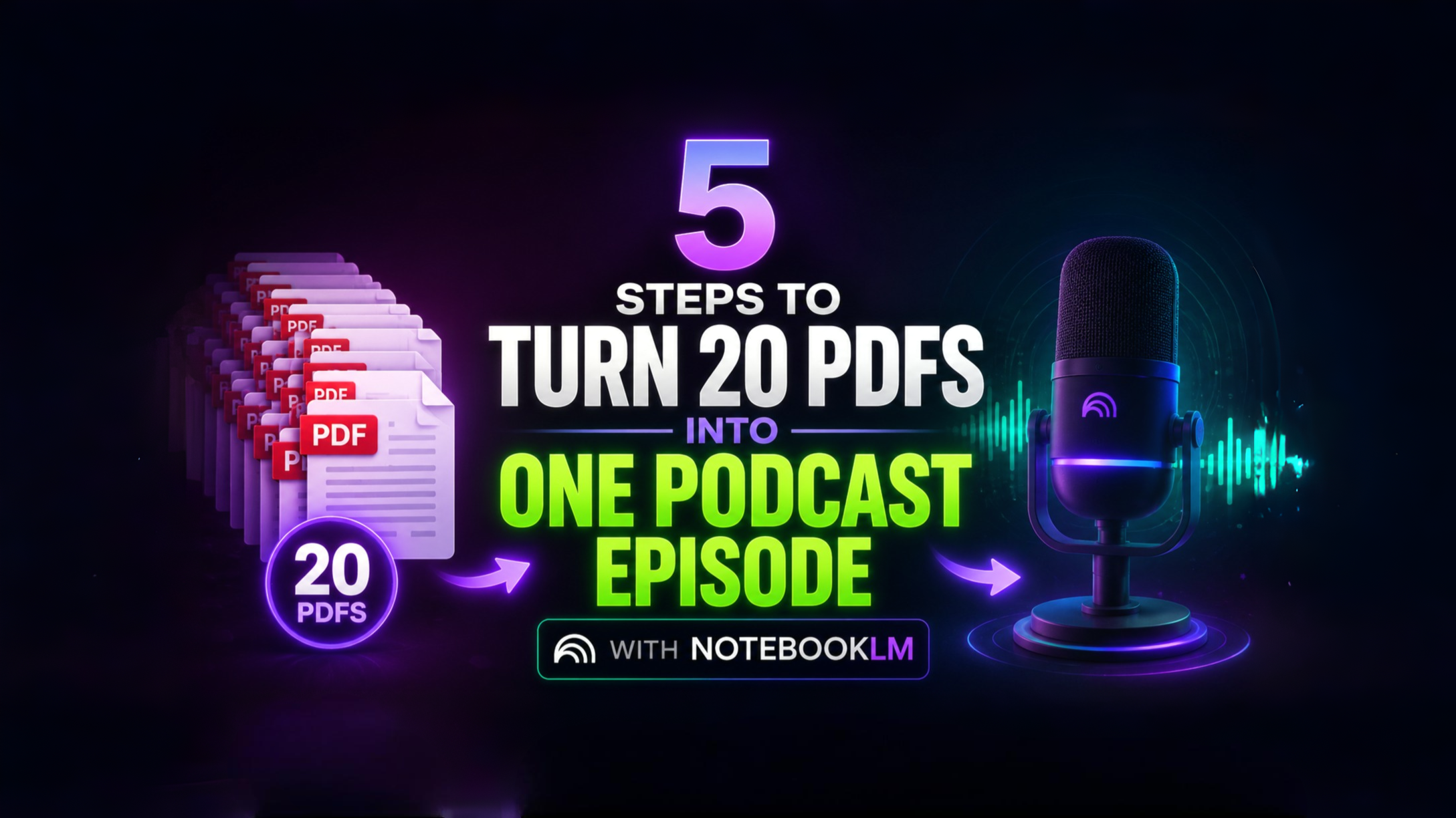5 Steps to Turn 20 PDFs Into One Podcast Episode With NotebookLM