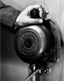 Pictured is an Otis Elevator Hand Crank Control.