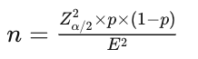 Image 9: Sample size formula to estimate the proportion of a population.