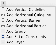 last button of the constraints bar, with it’s menu opened