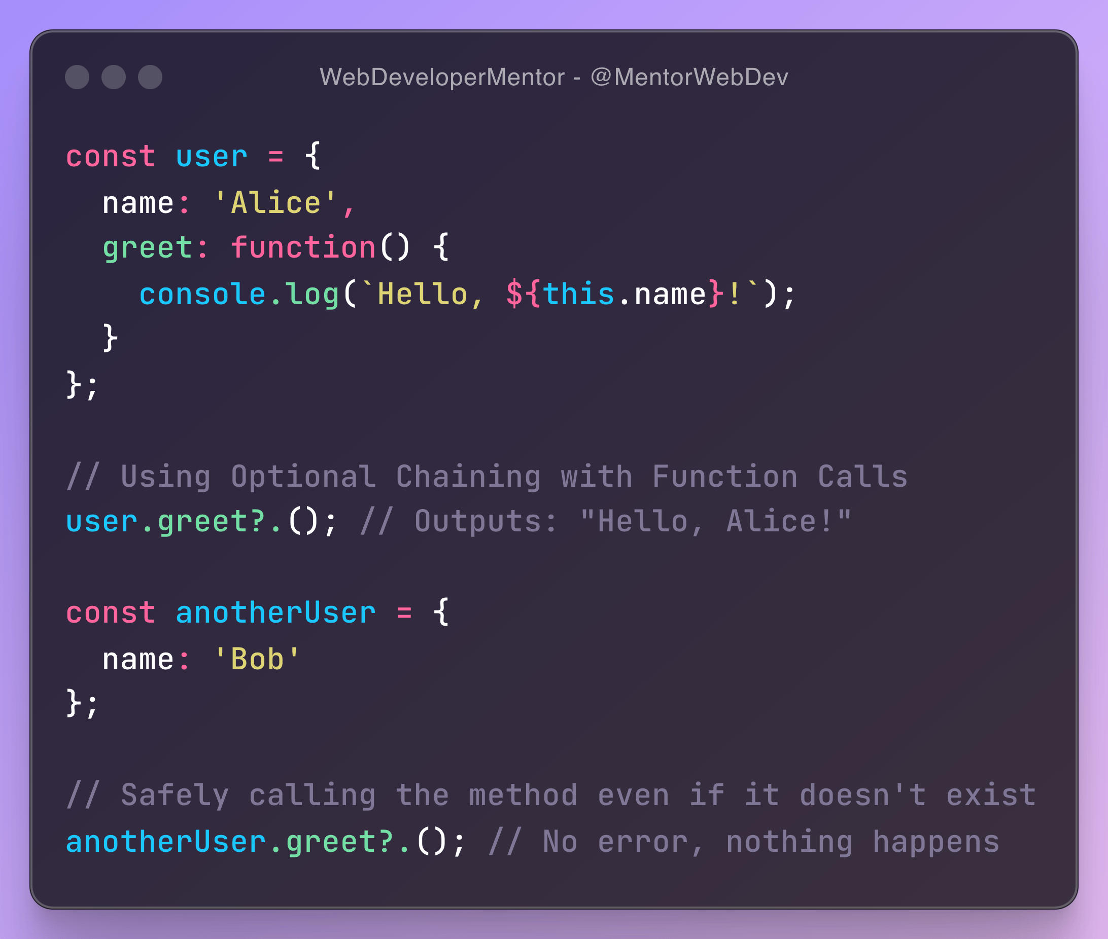 Optional Chaining with Function Calls