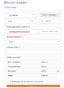 Eerste bitcoin aankoop