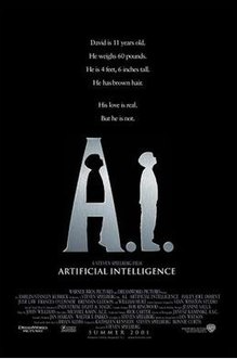 The poster of the movie “A.I. Artificial Intelligence”.