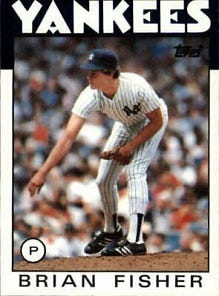 Brian Fisher’s 1986 TOPPS baseball card.