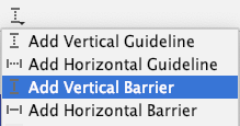 adding barrier dialog