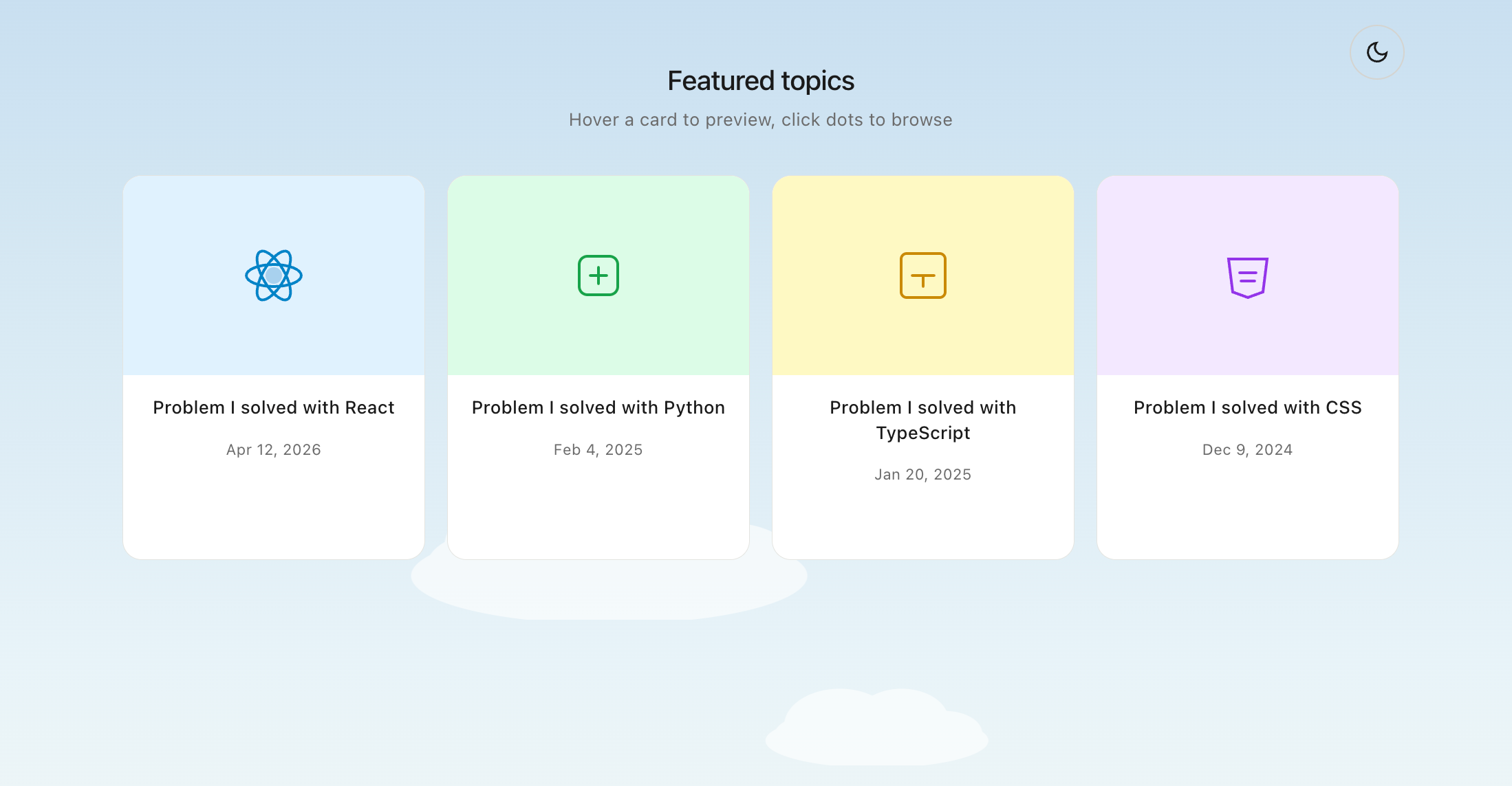 I built an animated flip card component with React and pure CSS