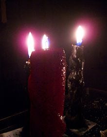 Hoodoo Candles from Wikipedia