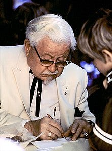 colonel sanders in white suit
