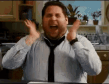 GIF of Jonah Hill looking excited