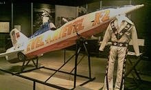 Evel Knievel’s suit and Skycycle X-2 at the Harley Davidson Museum