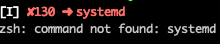 command not found: systemd