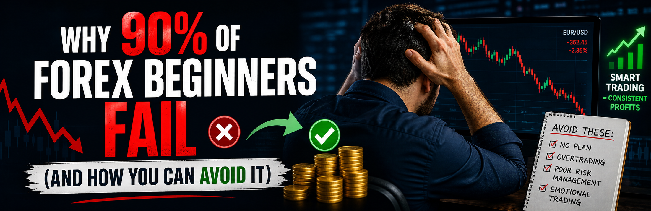 Why 90% of Forex Beginners Fail (And How You Can Avoid It)