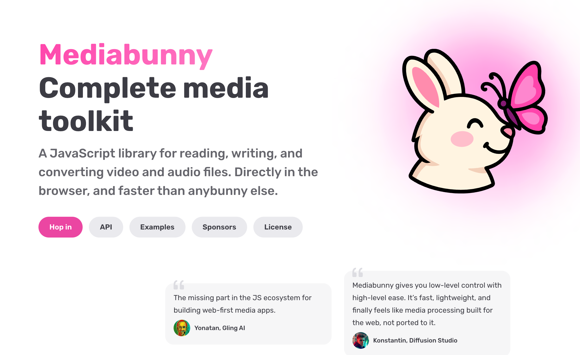 Mediabunny, complete media toolkit.