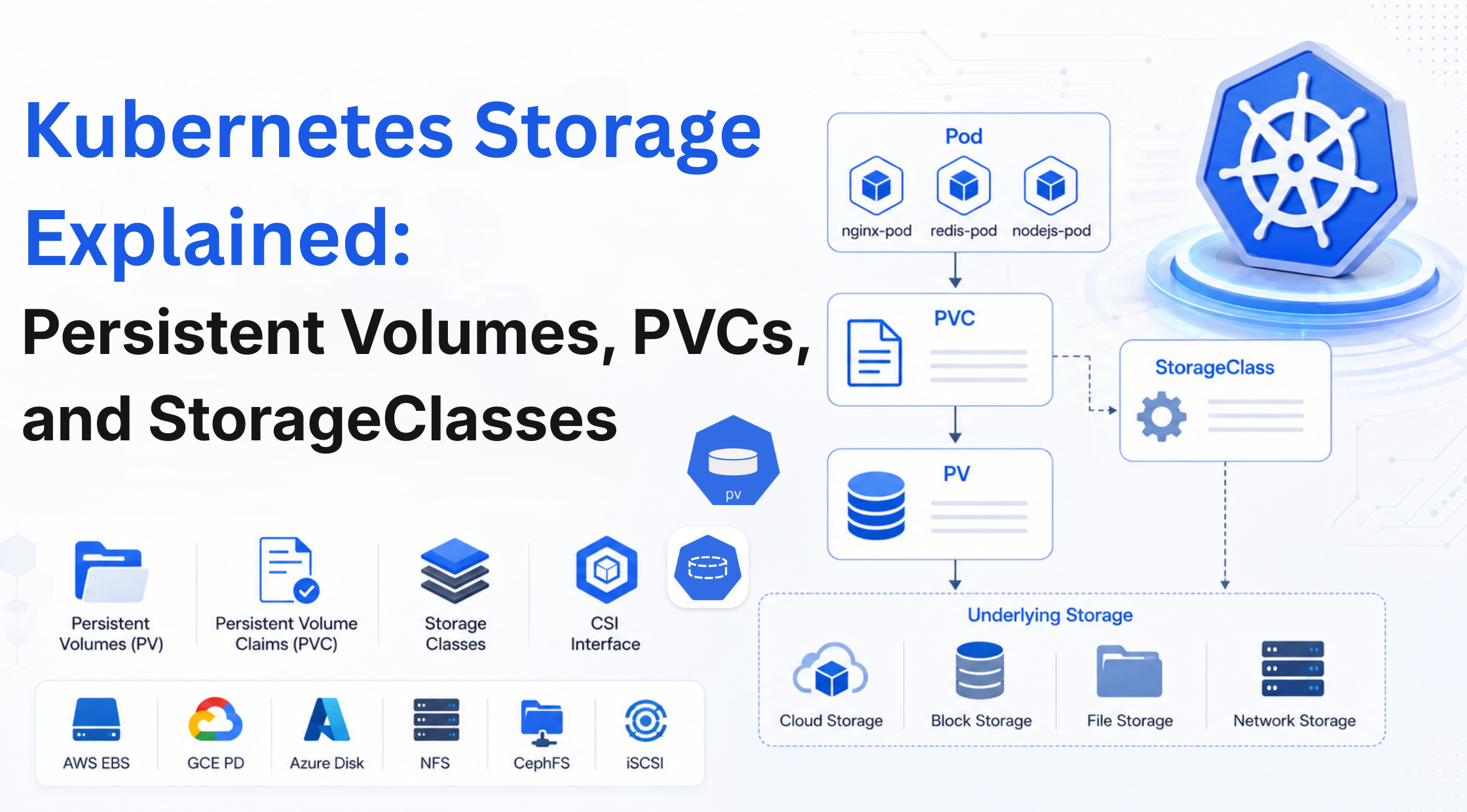 Kubernetes Storage Explained: Persistent Volumes (PV), Persistent Volume Claims (PVC), and…