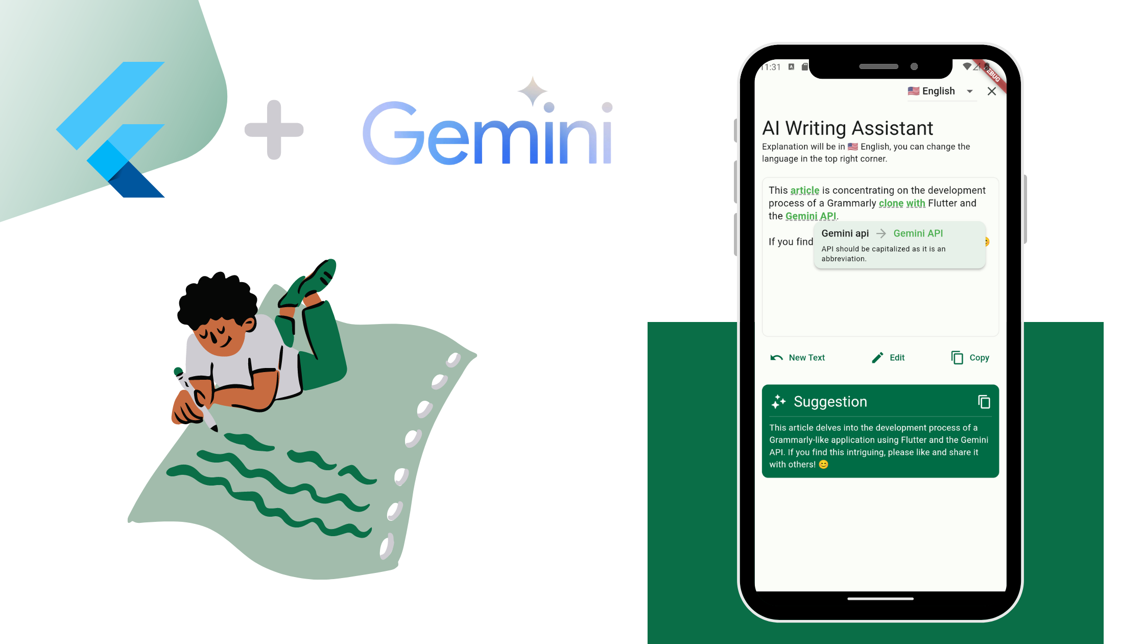 Processus de développement d’un assistant d’écriture avancé similaire à Grammarly avec Flutter et…