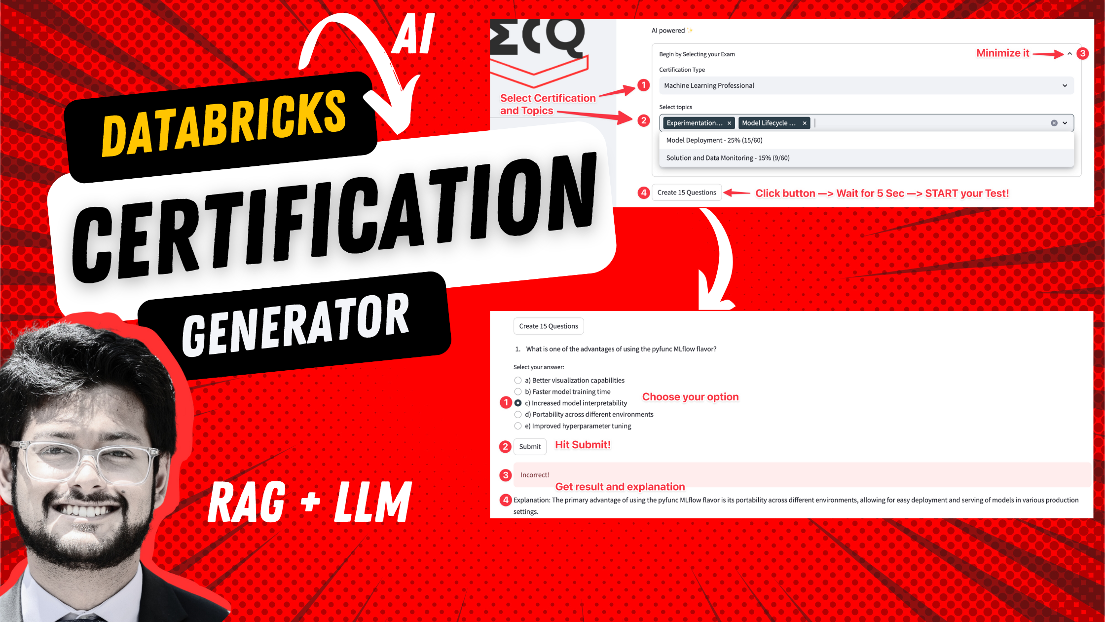 Databricks Certification MCQ Generator: Your AI-Powered Study Companion