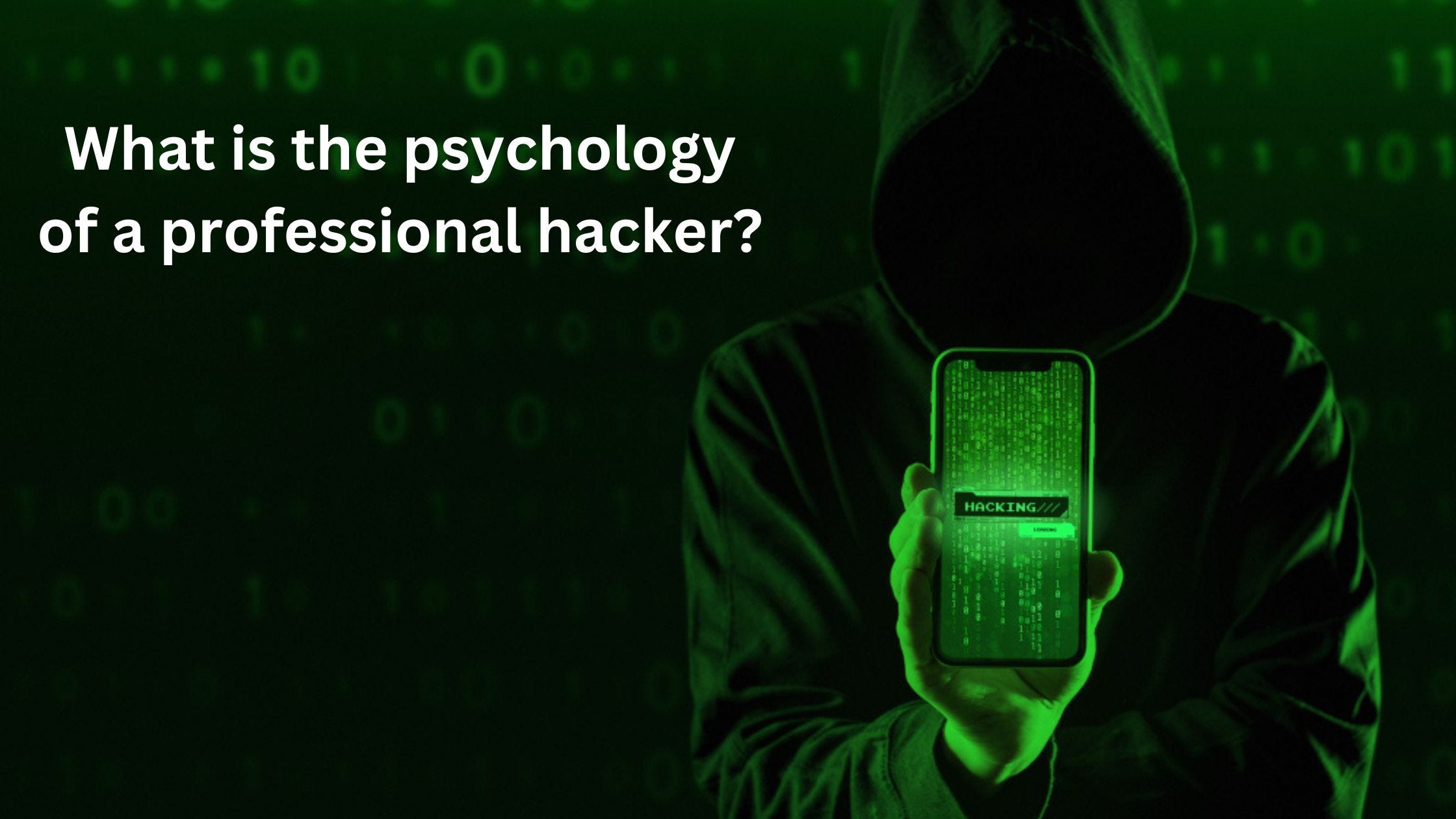 What is the psychology of a professional hacker?