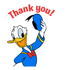 Donald Duck says Thank you!