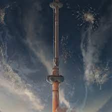 The futuristic image if space elevator is ever created in near future.