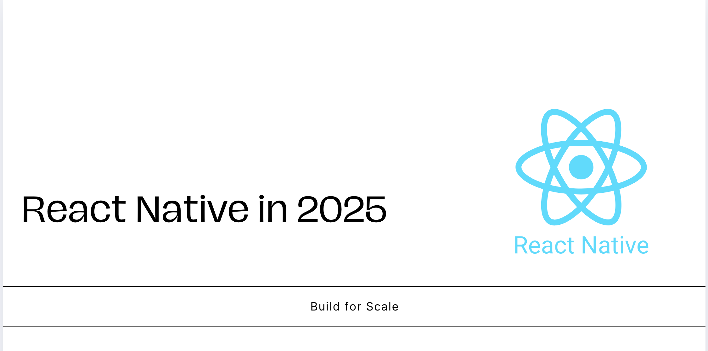 Why you should use React Native in 2025