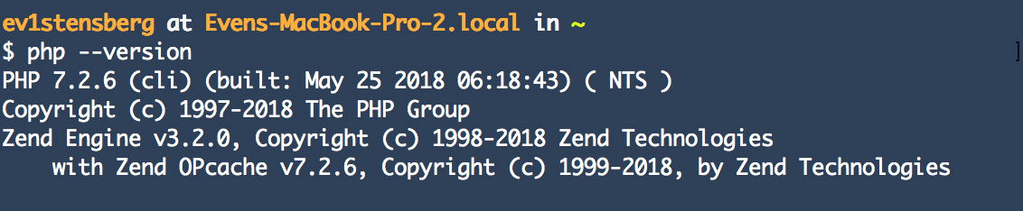 I’m running PHP version 7.2.6