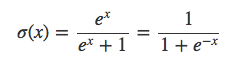 Sigmoid function formula