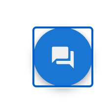 Example of a focused button with a blue rectangle overlay surrounding the element
