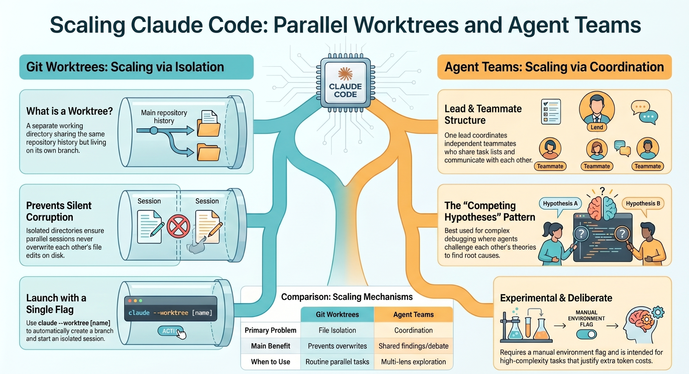 Claude Code Agent Teams and Worktrees: One Claude Is Not Enough: Running Parallel Sessions Without…