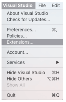 select Extensions….