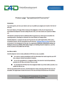 Spreadsheet to IATI service