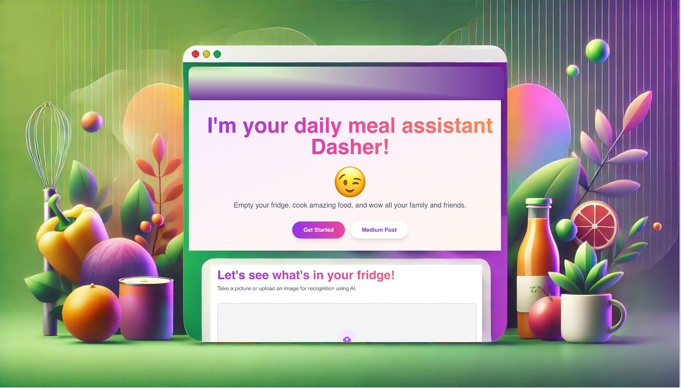 Welcome to Dasher! Your Daily Meal Assistant