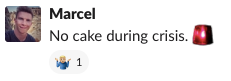 Marcel comment no cake