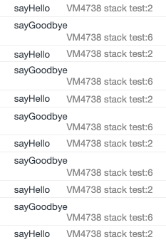 image of the call stack when two functions call each other