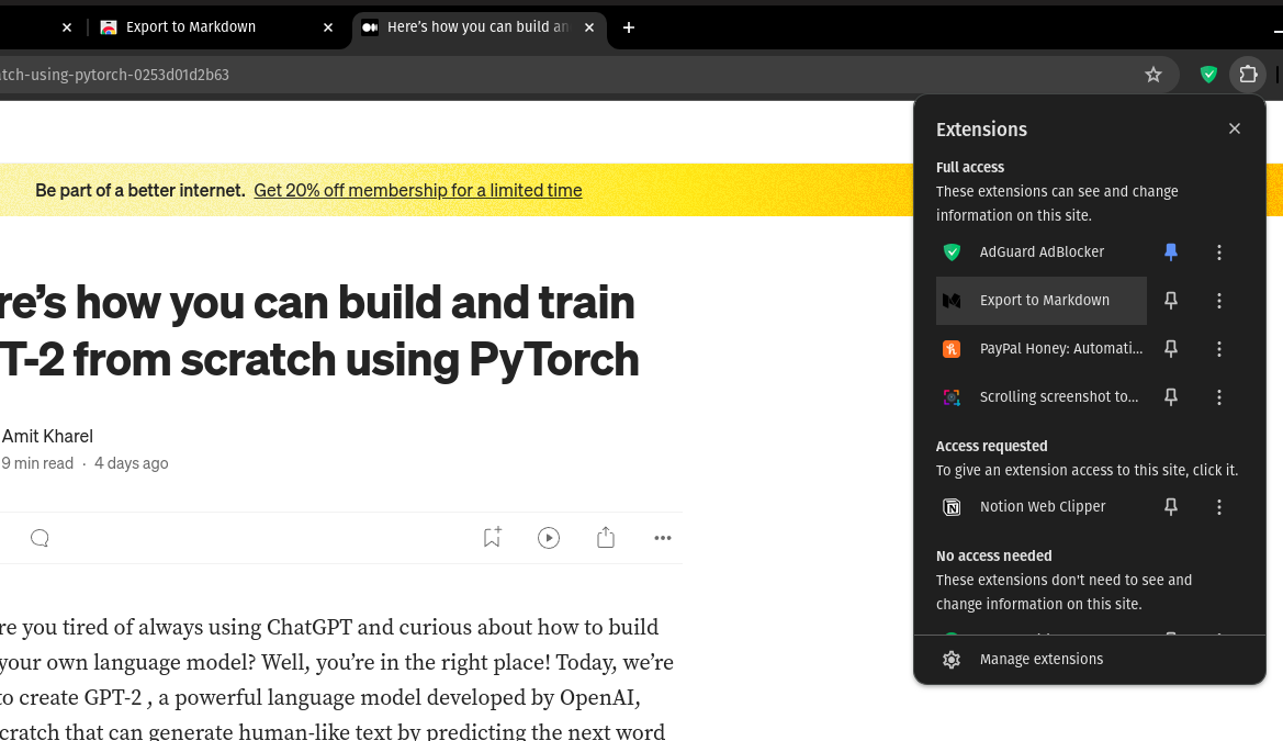 Export to Markdown