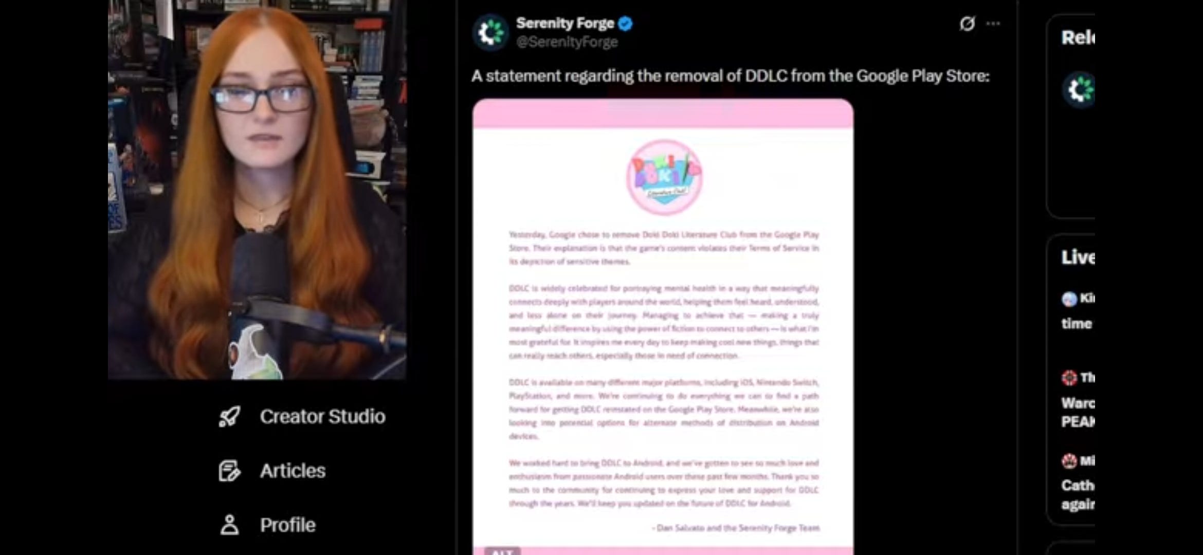 Google Play removes popular visual novel DOKI DOKI Literature club